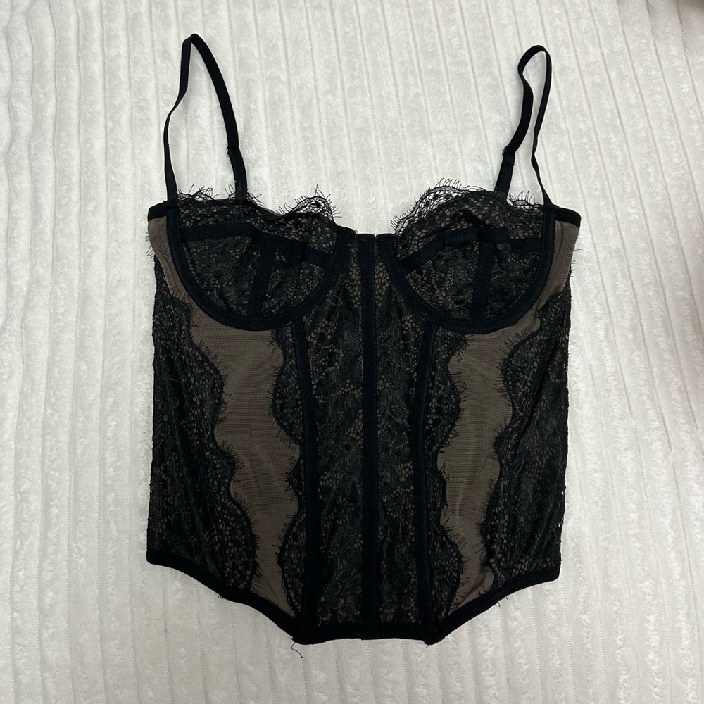 Urban outfitters corset top black